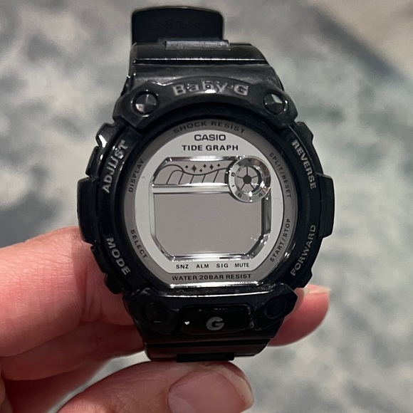 Casio Baby-G Black Watch with Silver Accents ** needs new battery ** - Picture 1 of 3